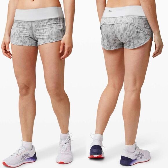 Lululemon Speed Up Short *2.5" City Breeze Alpine White Multi / Alpine White 10 - Picture 1 of 12